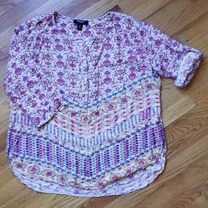 Nine West Jeans 3/4 Sleeve Lucy Blouse